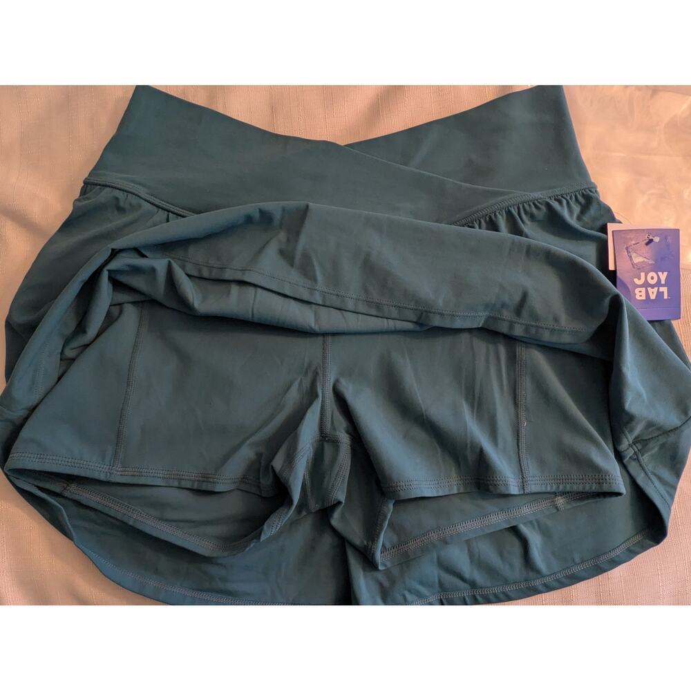 JoyLab High-Rise Crossover Waistband Dark Aqua Skort XL - Picture 13 of 16
